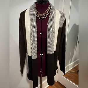 Women’s cardigan sweater Effeci brand size Large.